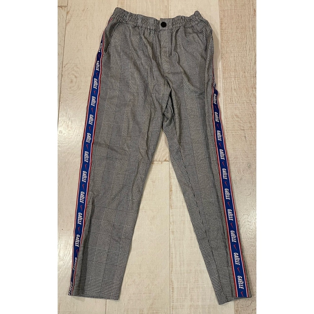 Gaelle‎ Paris Men's Pants Size 50 Italy / 34 US Houndstooth Stretch Dress Casual